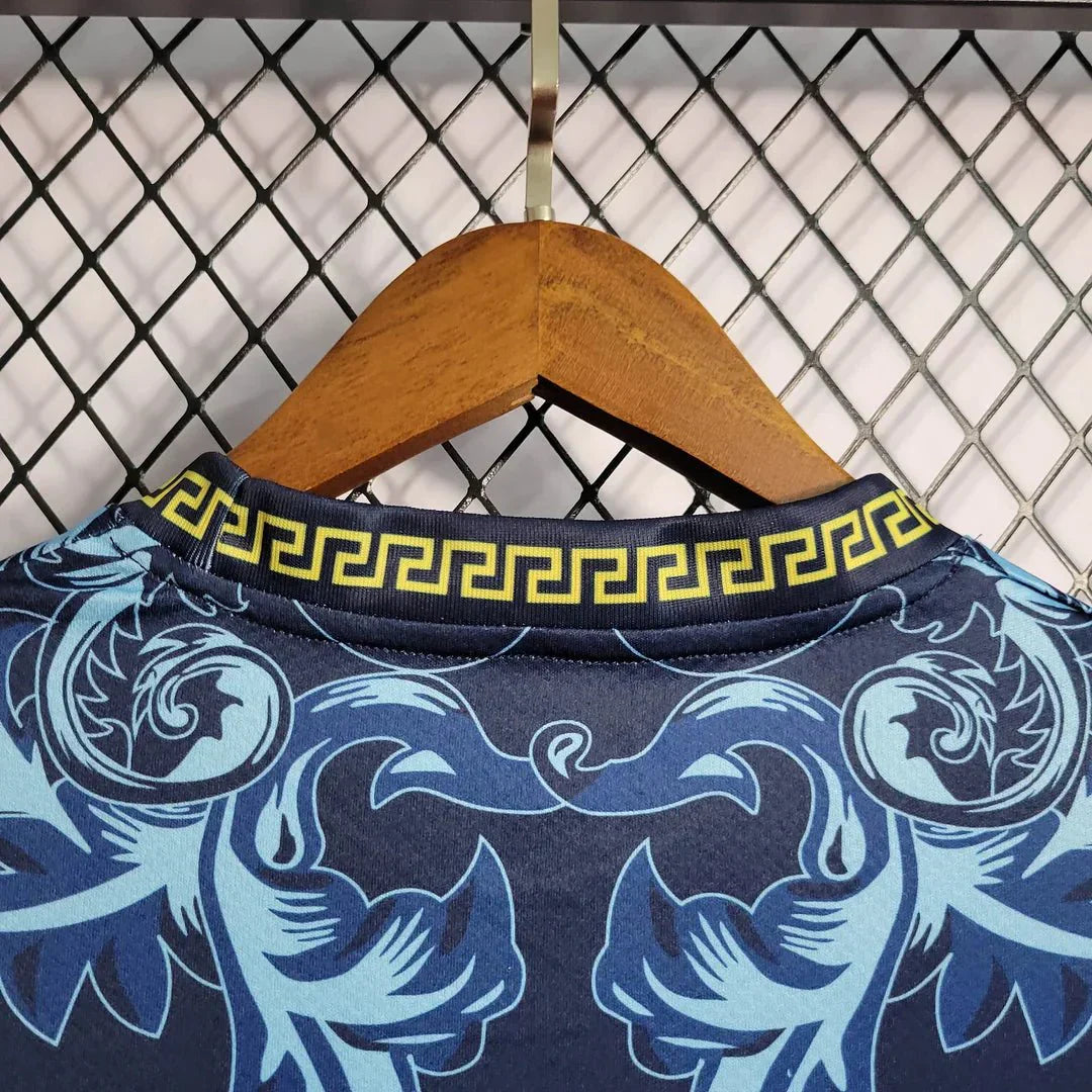 Italy Versace 2024 Blue Special Shirt